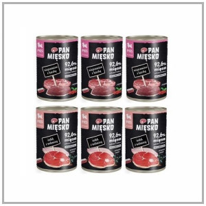 Pan Mięsko Mix smaków dla szczeniąt 6x400 g.