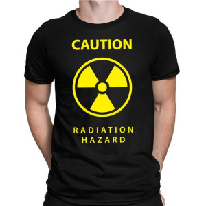 Koszulka męska RADIOAKTYWNY - CAUTION RADIATION HAZARD