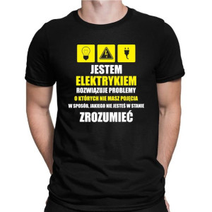 Koszulka męska JESTEM ELEKTRYKIEM na Prezent dla Elektryka