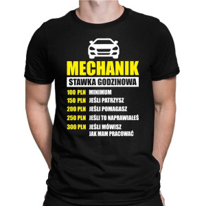 Koszulka dla Mechanika STAWKA GODZINOWA śmieszna na Prezent