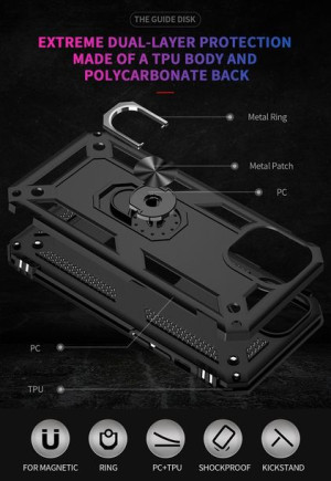 Etui MILITARY ARMOR Samsung A12 czarny