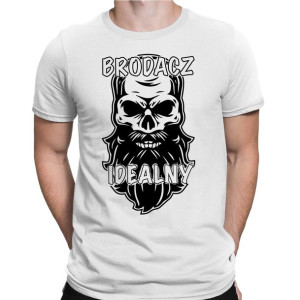 Koszulka męska BRODACZ IDEALNY - CZASZKA