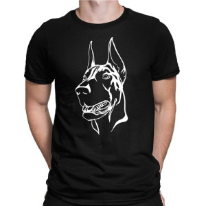 Koszulka męska DOBERMAN PIES T-shirt z PSEM