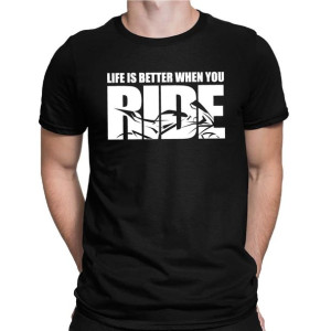 Koszulka motocyklowa T-shirt męski RIDE ŚCIGACZ