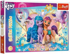 Puzzle 100 elementów  Brokatowe Kucyki Pony