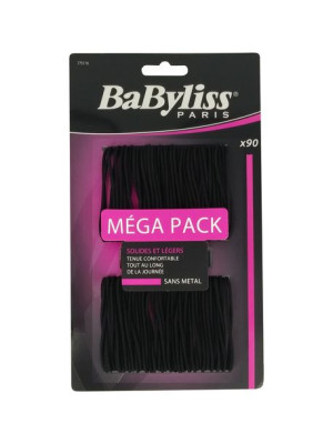 BaByliss Gumki do włosów 90 szt czarne bez metalu