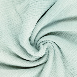 Muślin Bawełniany Double Gauze Pastel Blue - Miętowy