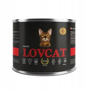 LOVCAT karma kota PURE BEEF z Wołowiną 200g puszka