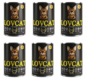 LOVCAT Karma kot CHICKEN Kurczak 6 x 400g ZESTAW