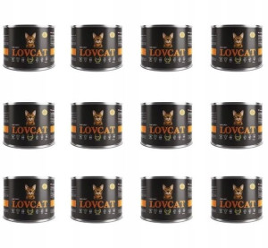 LOVCAT karma kota z TURKEY Indyk 12 x 200g ZESTAW