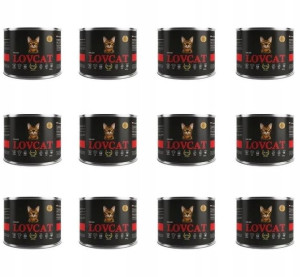 LOVCAT BEEF Karma kota Wołowinę 12 x 200g ZESTAW