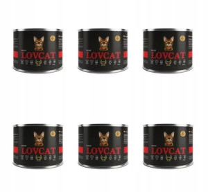 LOVCAT BEEF Karma mokra Wołowina 6 x 200g ZESTAW