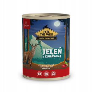 Pokusa Karma psa Jeleń Żurawina - BEZ ZBÓŻ - 800g