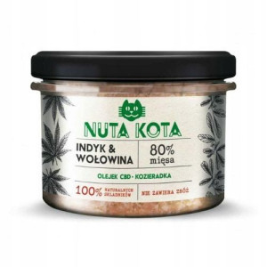 NUTA KOTA Karma mokra kota Indyk z Wołowiną 200g