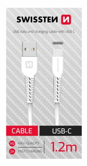 Swissten Kabel Type-c 1,2m Biały (cdu)
