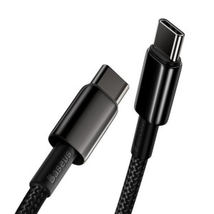 Kabel Baseus Tungsten Gold Type-c/type-c 100w 2m Black Fast Charge