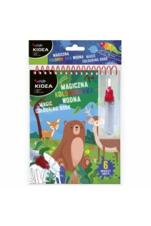Magiczna Wielorazowa Kolorowanka Wodna Zwierzęta Kidea