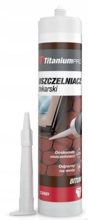 Uszczelniacz Dekarski Czarny Bitumiczny 300ml Gont