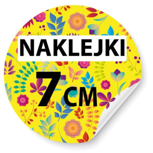 NAKLEJKI, ETYKIETY Z logo Firmy okrągłe 7cm 100szt
