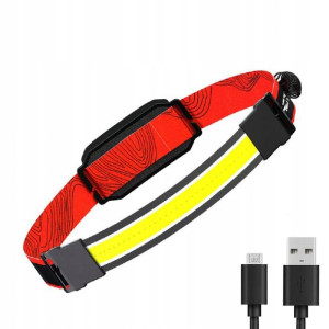 Latarka Czołowa Czołówka Lampka Led 40 Cob Opaska