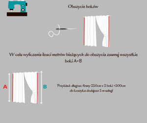 Usługa obszycie boków firany
