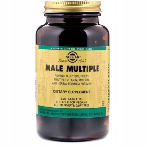 Solgar Male Multiple Specjalna Formuła Witamin Dla Mężczyzn 120 Tabletek
