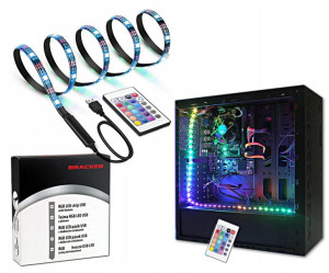 Czarna Taśma Led Rgb Ambilight Do Telewizora Tv
