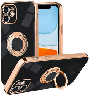 Etui Goldie Ring Holder Do Apple Iphone 12 + Szkło
