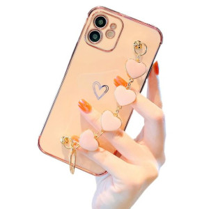 Etui Glamour Love Ring Holder Do Iphone Xr Różowo-Złote + Szkło 9H