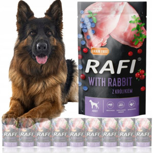 RAFI Mokra karma dla psa saszetka 10 x 500g Królik