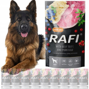 RAFI Mokra karma saszetka 10 x 500g Żołądki Wołowe