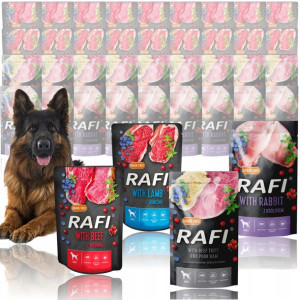 RAFI Mokra karma w saszetkach 40x500g mix smaków