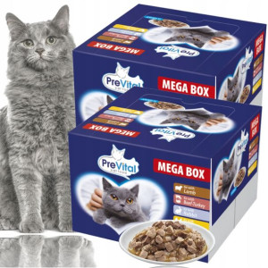 PREVITAL Mokra karma kot dorosły 48x100g Mega Box