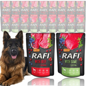 RAFI karma psa saszetka wołowina dziczyzna 20x300g