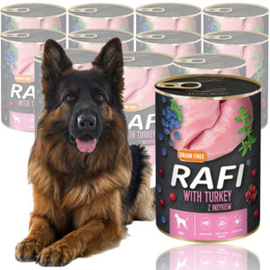 RAFI Dolina Noteci mokra karma psa 12x800g Indyk