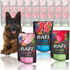 RAFI saszetka MIX 30x300g dla psa mokra karma 9kg