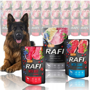 RAFI saszetka MIX 30x500g dla psa mokra karma 15kg