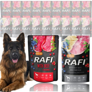 RAFI Mokra karma saszetka 20x500g Wołowina Żołądki