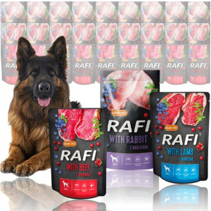 RAFI saszetka MIX 30x500g dla psa mokra karma 15kg