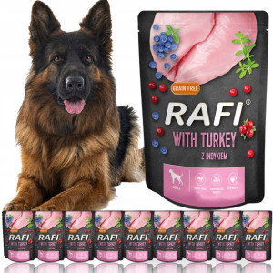 RAFI saszetka mokra karma 10x300g pies indyk