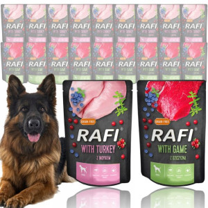 RAFI saszetka 20x300g pies dziczyzna indyk 6kg