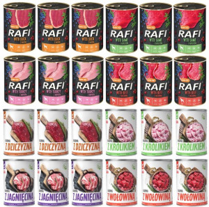 Mokra Karma Rafi Tuftuf Mix Smaków 24x400g Puszka