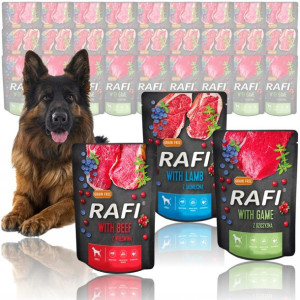 RAFI saszetka MIX 30x300g dla psa mokra karma 9kg