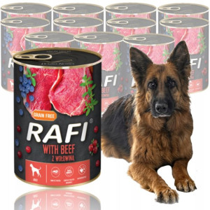 RAFI Dolina Noteci karma dla psa 12x800g Wołowina