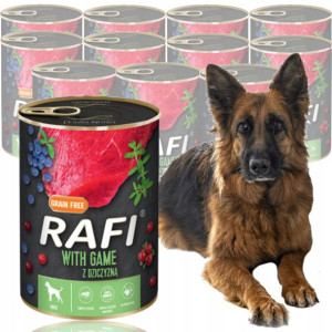 RAFI Dolina Noteci karma dla psa 12x800g Dziczyzna