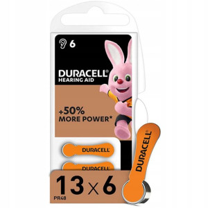 6x BATERIA do Aparatu Słuchowego Duracell DA13