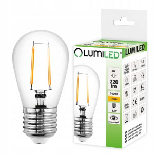 Żarówka Led E27 Filament St45 2w 3000k Do Girlandy