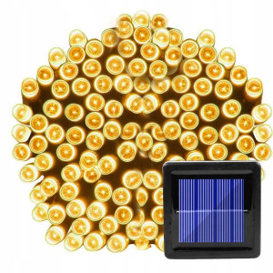 GIRLANDA SOLARNA Lampki Ogrodowe Łańcuch 50x LED