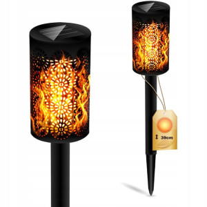 Lampa Solarna Led Pochodnia Efekt Płomień Ogień