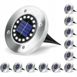 12x Lampa Solarna Ogrodowa Led Najazdowa Gruntowa
